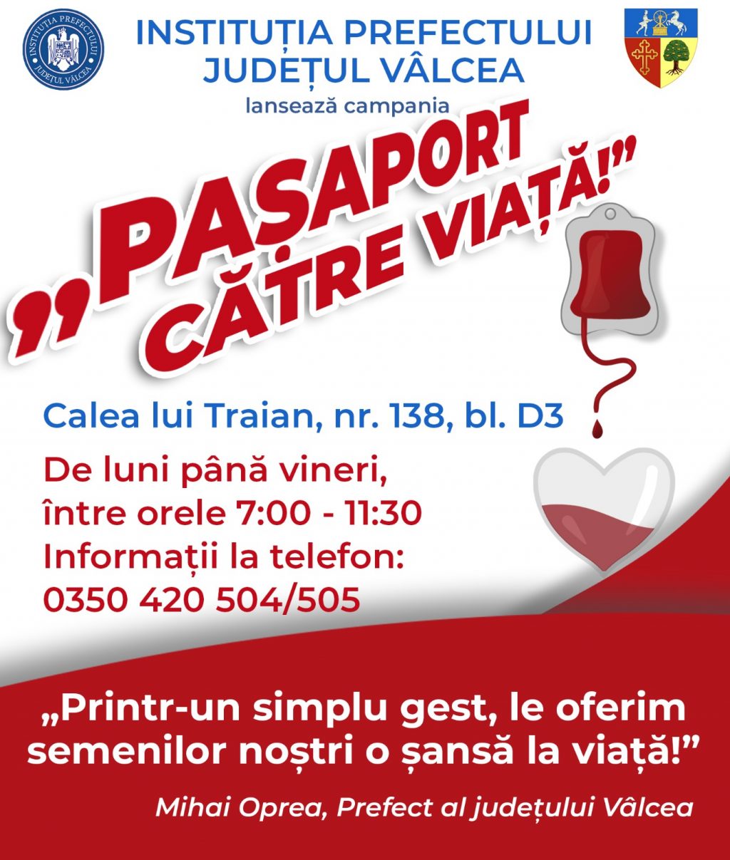 Afis campanie donare sange